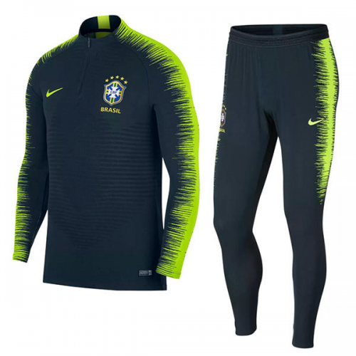 Brazil Training Suit FIFA World Cup 2018 Green Stripe