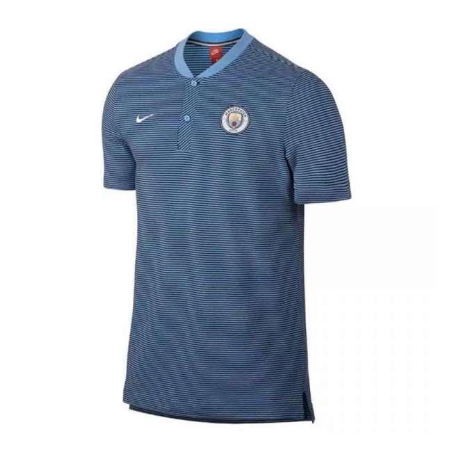Manchester City 2017-18 Blue Polo Shirt